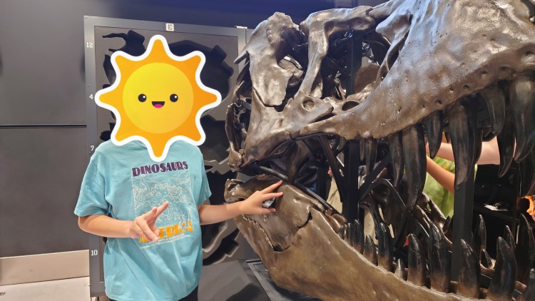 T.rexの頭骨完成